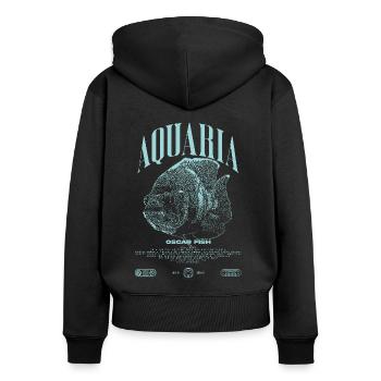Oscar Fish Changement d'eau Poisson monstre - Sweat à capuche zippé Premium bio Femme - noir - Dos - Julia (174cm)