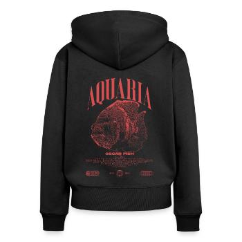 Oscar Fish Water Change Monster Fish - Women's Premium Organic Zip Hoodie - black - Back - Julia (174cm)