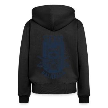 See You In Valhalla Viking Norse - Women's Premium Organic Zip Hoodie - black - Back - Julia (174cm)