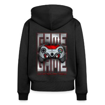 Just One More Game I Promise Retro Video Game - Women's Premium Organic Zip Hoodie - black - Back - Julia (174cm)