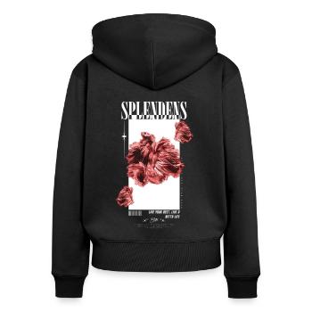 Siamesischer Kampffisch Kampffisch Betta Lebensfisch - Frauen Premium Bio Zip Hoodie - Schwarz - Hinten - Julia (174cm)