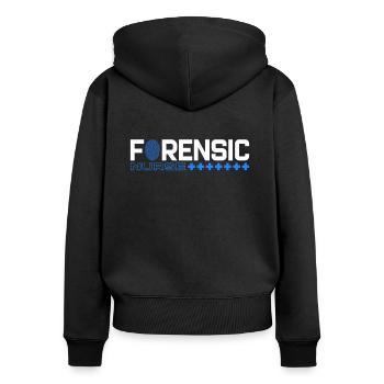 Forensische Krankenschwester Forensische Kriminalistik Wissenschaftlerin - Frauen Premium Bio Zip Hoodie - Schwarz - Hinten - Julia (174cm)