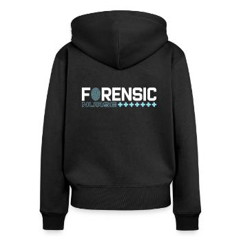 Forensische Krankenschwester Forensische Kriminalistik Wissenschaftlerin - Frauen Premium Bio Zip Hoodie - Schwarz - Hinten - Julia (174cm)