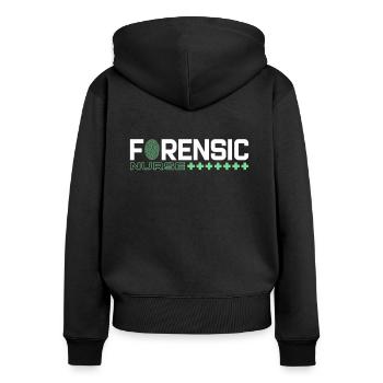 Forensische Krankenschwester Forensische Kriminalistik Wissenschaftlerin - Frauen Premium Bio Zip Hoodie - Schwarz - Hinten - Julia (174cm)