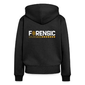 Forensische Krankenschwester Forensische Kriminalistik Wissenschaftlerin - Frauen Premium Bio Zip Hoodie - Schwarz - Hinten - Julia (174cm)