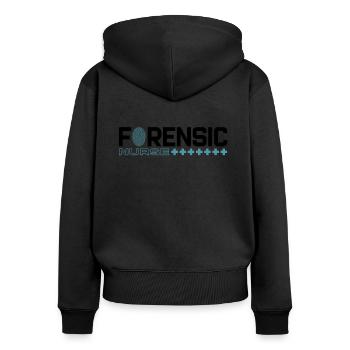 Forensische Krankenschwester Forensische Kriminalistik Wissenschaftlerin - Frauen Premium Bio Zip Hoodie - Schwarz - Hinten - Julia (174cm)