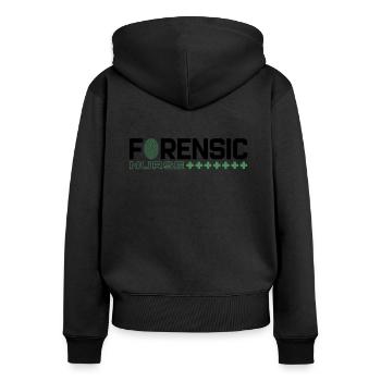 Forensische Krankenschwester Forensische Kriminalistik Wissenschaftlerin - Frauen Premium Bio Zip Hoodie - Schwarz - Hinten - Julia (174cm)