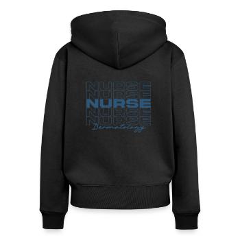 Dermatology Nurse Medical Nurses Stylish - Women's Premium Organic Zip Hoodie - black - Back - Julia (174cm)