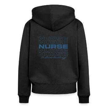 Gastroenterology Nurse Medical Nurses Stylish - Women's Premium Organic Zip Hoodie - black - Back - Julia (174cm)