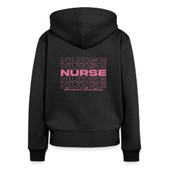 General Practice Nurse Medical Nurses Stylish - Women's Premium Organic Zip Hoodie - black - Back - Julia (174cm)