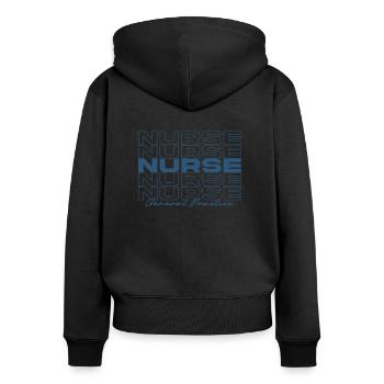 General Practice Nurse Medical Nurses Stylish - Women's Premium Organic Zip Hoodie - black - Back - Julia (174cm)