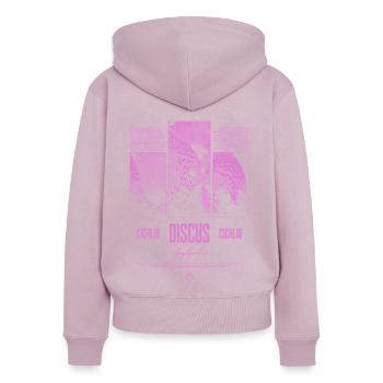 Diskusfisch Buntbarsch Aquarium Fischhalter - Frauen Premium Bio Zip Hoodie - Altrosa - Hinten - Julia (174cm)