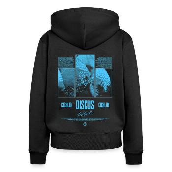 Discus Fish Cichlid Aquarium Fish Keeper - Women's Premium Organic Zip Hoodie - black - Back - Julia (174cm)