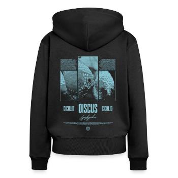 Discus Fish Cichlid Aquarium Fish Keeper - Women's Premium Organic Zip Hoodie - black - Back - Julia (174cm)
