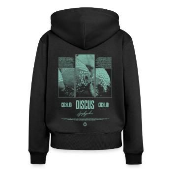 Discus Fish Cichlid Aquarium Fish Keeper - Women's Premium Organic Zip Hoodie - black - Back - Julia (174cm)