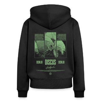 Discus Fish Cichlid Aquarium Fish Keeper - Women's Premium Organic Zip Hoodie - black - Back - Julia (174cm)