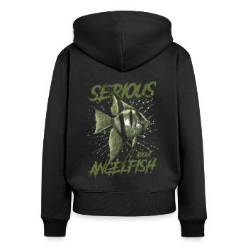 Sérieux au sujet d’Altum Angelfish Keeper - Sweat à capuche zippé Premium bio Femme - noir - Dos - Julia (174cm)