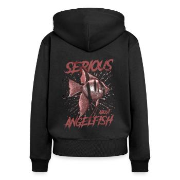 Sérieux au sujet d’Altum Angelfish Keeper - Sweat à capuche zippé Premium bio Femme - noir - Dos - Julia (174cm)