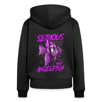 Sérieux au sujet d’Altum Angelfish Keeper - Sweat à capuche zippé Premium bio Femme - noir - Dos - Julia (174cm)
