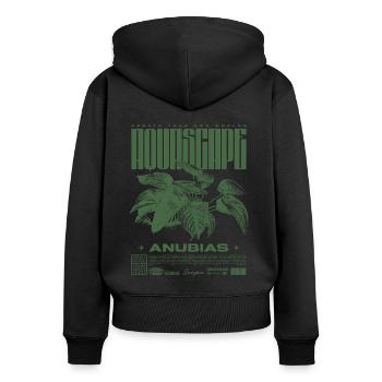 Aquascaping Anubias Aquatic Plant Fish Keeper - Women's Premium Organic Zip Hoodie - black - Back - Julia (174cm)