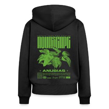 Aquascaping Anubias Aquatic Plant Fish Keeper - Women's Premium Organic Zip Hoodie - black - Back - Julia (174cm)