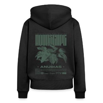 Aquascaping Anubias Aquatic Plant Fish Keeper - Women's Premium Organic Zip Hoodie - black - Back - Julia (174cm)