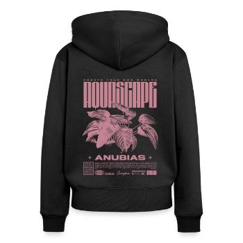 Aquascaping Anubias Aquatic Plant Fish Keeper - Women's Premium Organic Zip Hoodie - black - Back - Julia (174cm)