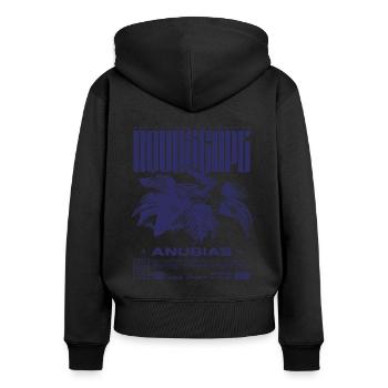 Aquascaping Anubias Aquatic Plant Fischhalter - Frauen Premium Bio Zip Hoodie - Schwarz - Hinten - Julia (174cm)