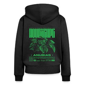 Aquascaping Anubias Aquatic Plant Fish Keeper - Women's Premium Organic Zip Hoodie - black - Back - Julia (174cm)