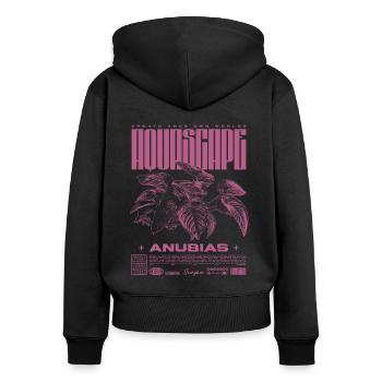 Aquascaping Anubias Aquatic Plant Fish Keeper - Women's Premium Organic Zip Hoodie - black - Back - Julia (174cm)