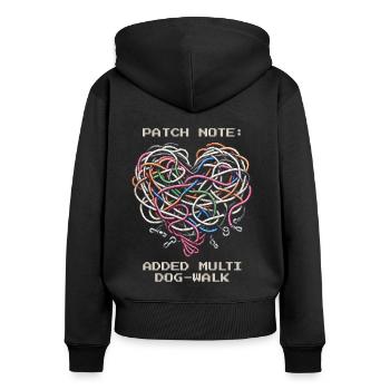 Multi-Dog Dog Walk Update | Animal shelter volunteering everyday life - Women's Premium Organic Zip Hoodie - black - Back - Julia (174cm)
