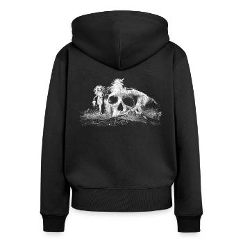 Skull tree - Women's Premium Organic Zip Hoodie - black - Back - Julia (174cm)