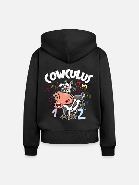 Cowculus - Frauen Premium Bio Zip Hoodie - Schwarz
