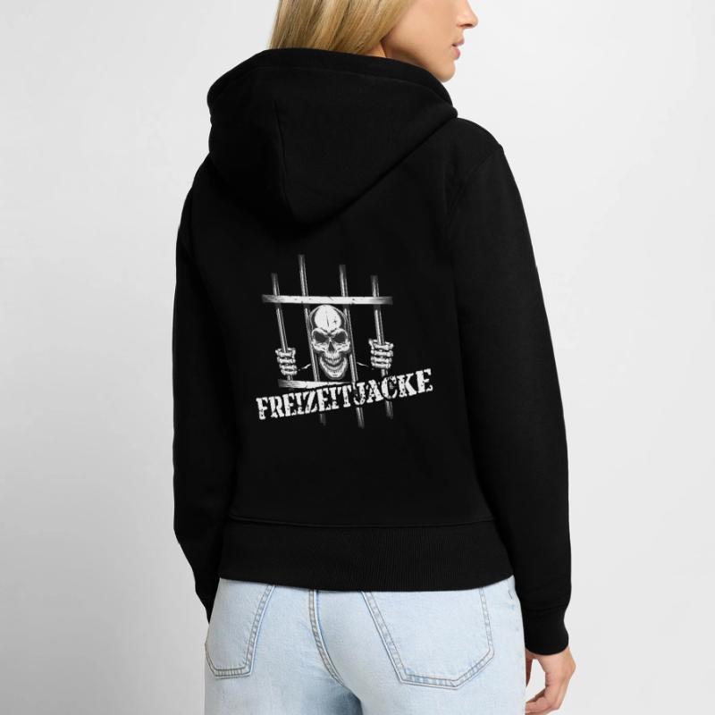Freizeitjacke - Skelett hinter Gittern 1 Frauen Premium Bio Zip Hoodie