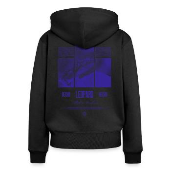 Leopard Gecko Reptile Keeper Streetwear - Women's Premium Organic Zip Hoodie - black - Back - Julia (174cm)