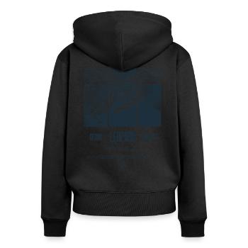 Leopard Gecko Reptile Keeper Streetwear - Women's Premium Organic Zip Hoodie - black - Back - Julia (174cm)