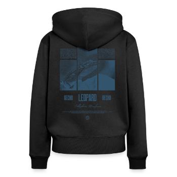Leopard Gecko Reptile Keeper Streetwear - Women's Premium Organic Zip Hoodie - black - Back - Julia (174cm)