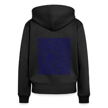 One with the waves - Surfer, Segler, Boarder - Frauen Premium Bio Zip Hoodie - Schwarz - Hinten - Julia (174cm)