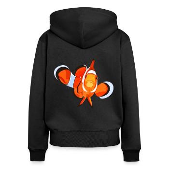 Clownfish Anemone Fish Cool Fish Aquarium - Women's Premium Organic Zip Hoodie - black - Back - Julia (174cm)