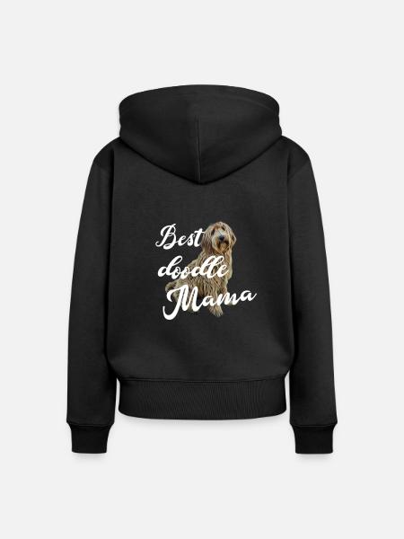 Kritzeln - Frauen Premium Bio Zip Hoodie - Schwarz