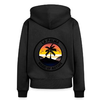 La Palma - Magic of Nature - Women's Premium Organic Zip Hoodie - black - Back - Julia (174cm)