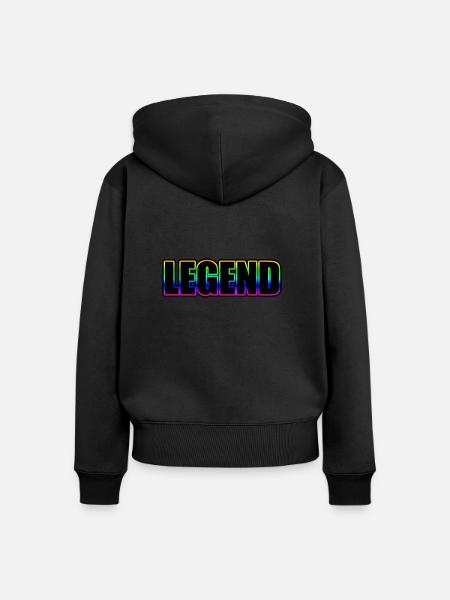 Legende - Frauen Premium Bio Zip Hoodie - Schwarz