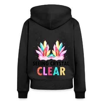 Mineral Collectors and Ores Minerals Fan - Women's Premium Organic Zip Hoodie - black - Back - Julia (174cm)