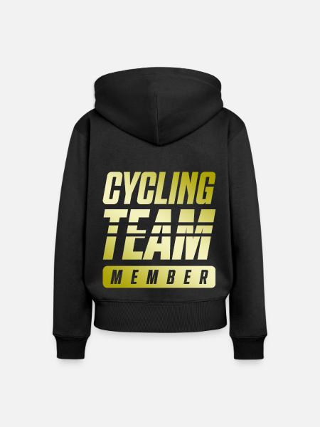 Cycling Team - Frauen Premium Bio Zip Hoodie - Schwarz