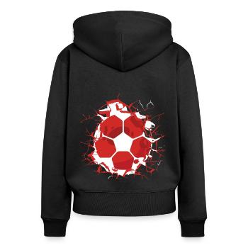 Canada Soccer Canadian Football Canada Futbol - Frauen Premium Bio Zip Hoodie - Schwarz - Hinten - Julia (174cm)
