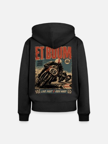 UND ZACK - Frauen Premium Bio Zip Hoodie - Schwarz