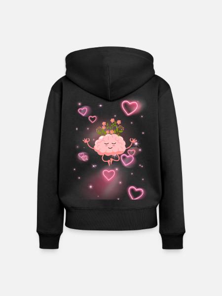 Zen-Einstellung – Wellness-Geschenk - Frauen Premium Bio Zip Hoodie - Schwarz
