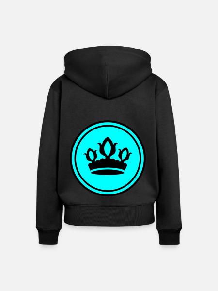 Krone Silhouette - Frauen Premium Bio Zip Hoodie - Schwarz
