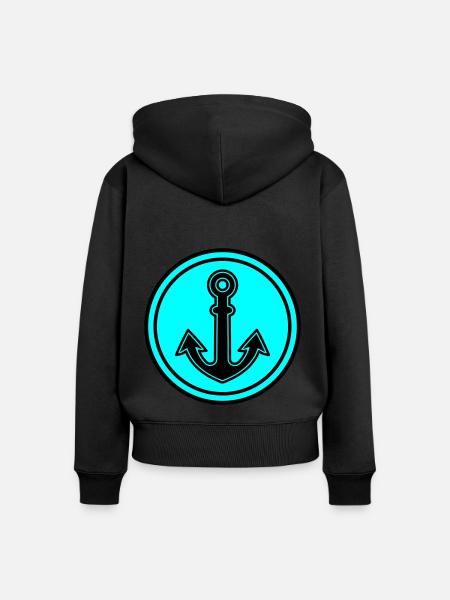 Anker form - Frauen Premium Bio Zip Hoodie - Schwarz