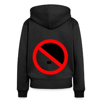 Against the right - against nazis - Women's Premium Organic Zip Hoodie - black - Back - Julia (174cm)